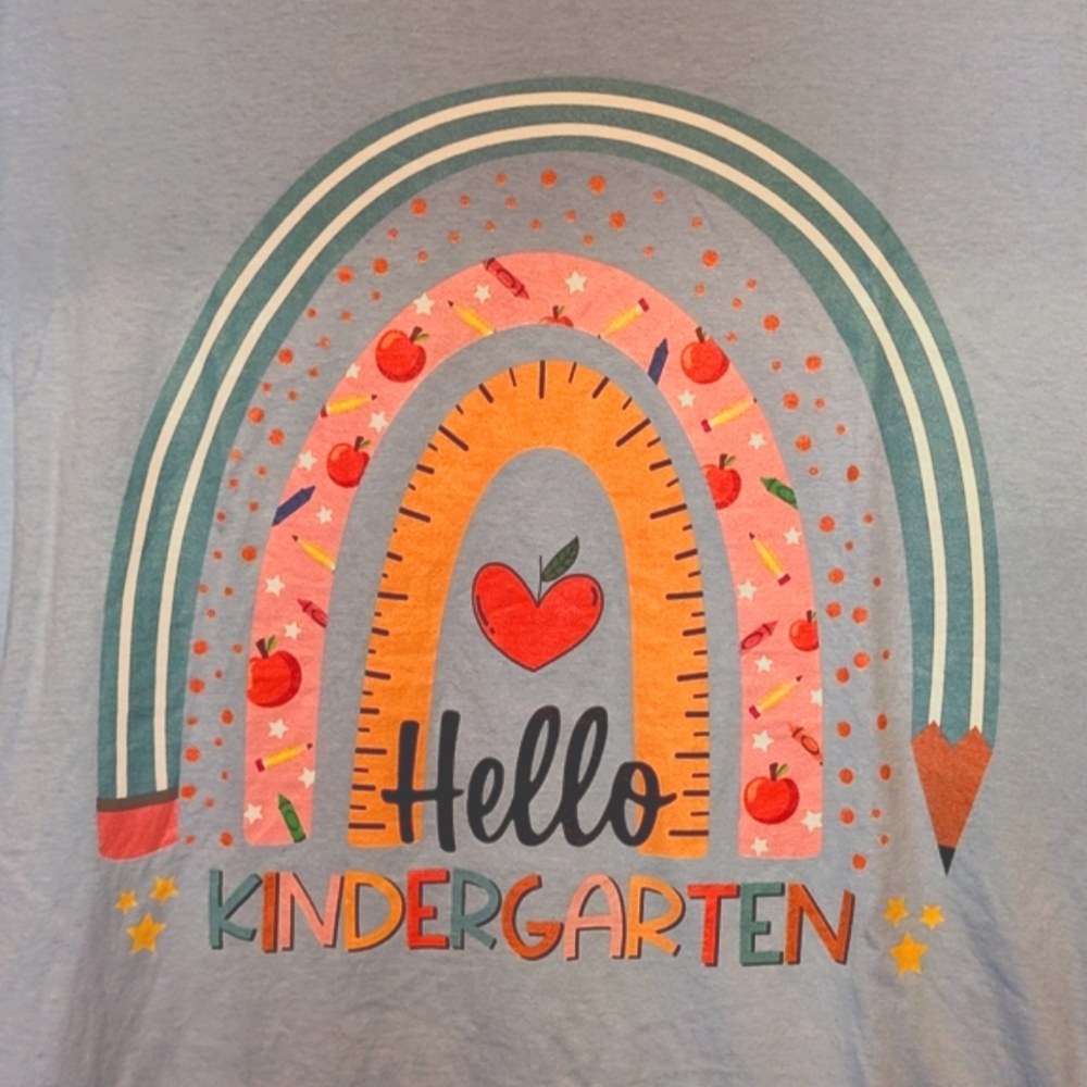 Hello Kindergarten Tee Shirt Size M